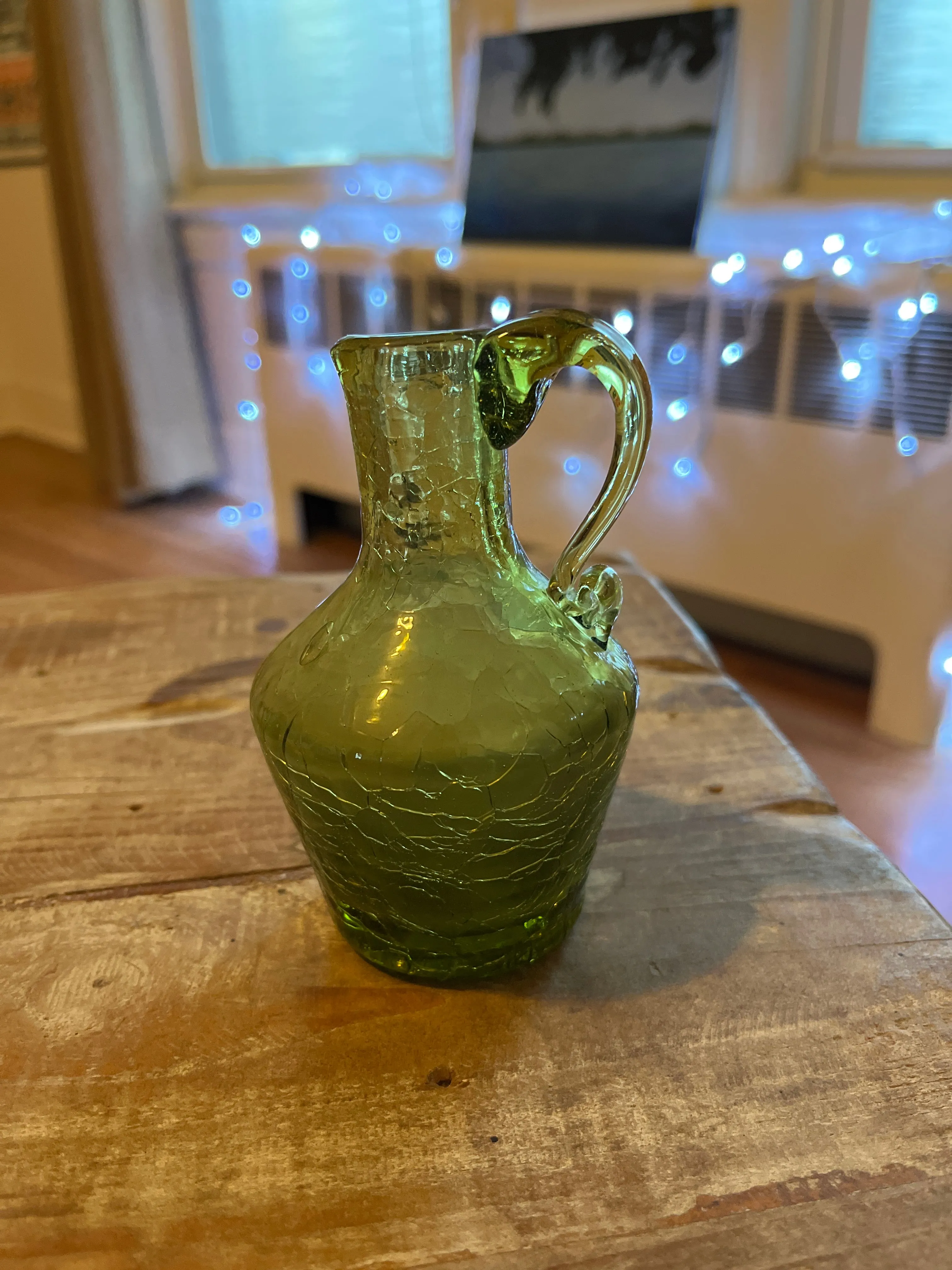 Green Crackle Glass