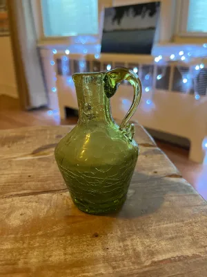 Green Crackle Glass