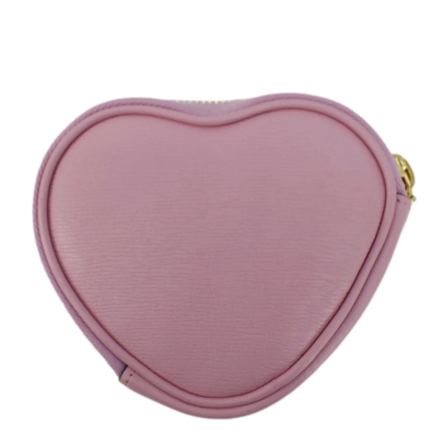 Gucci Bananya Heart Print Leather Coin Case Pink 701062