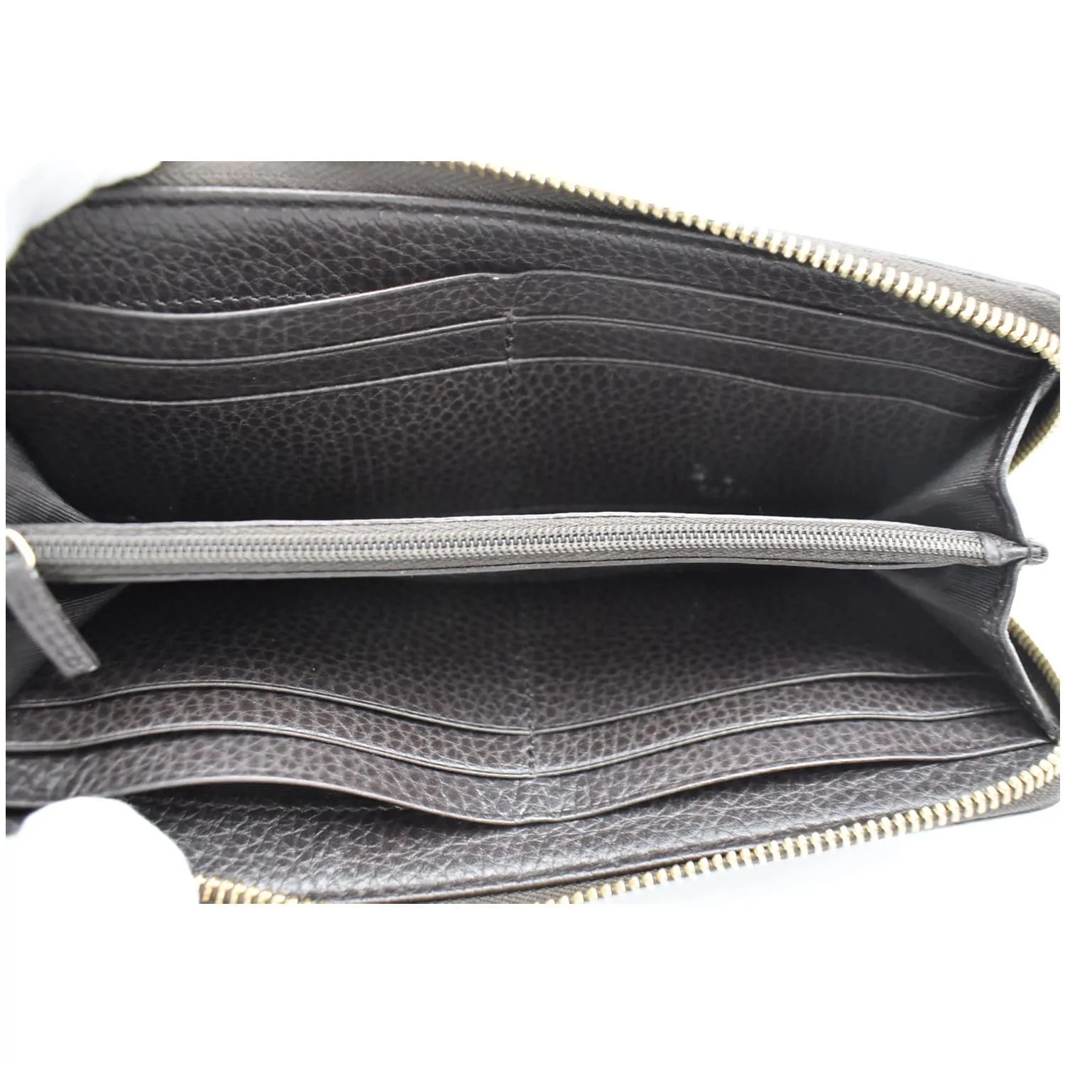 GUCCI Bow Leather Chain Wallet Black 431408