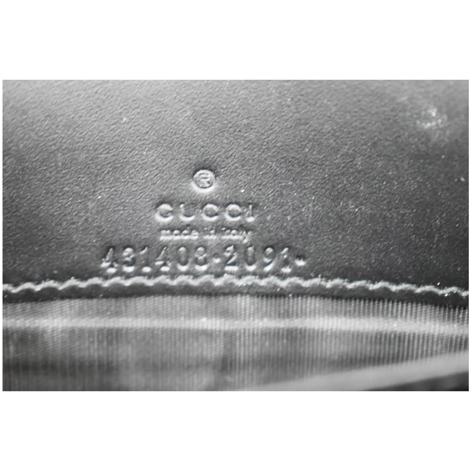 GUCCI Bow Leather Chain Wallet Black 431408