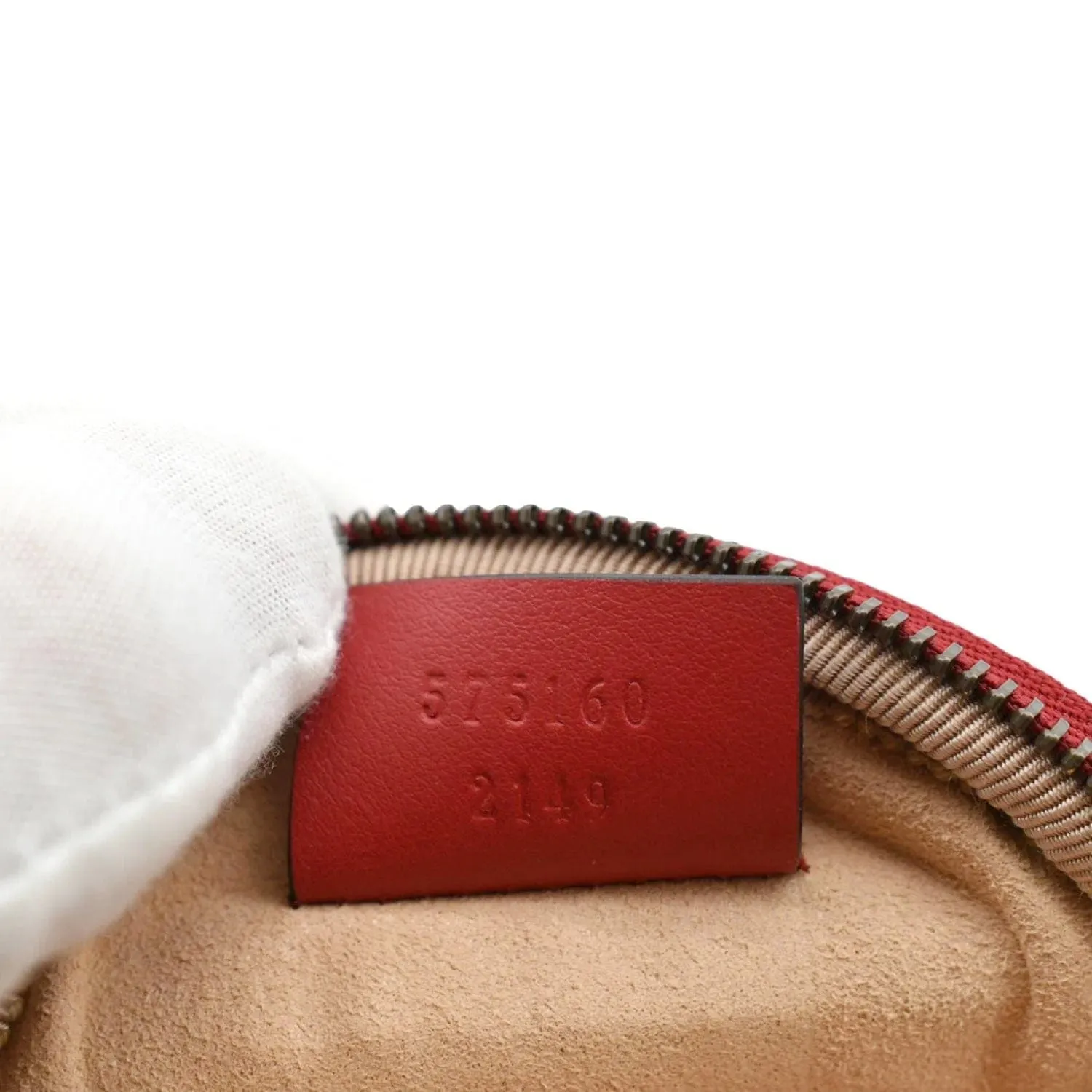GUCCI GG Marmont Mini Round Leather Coin Purse Red 575160