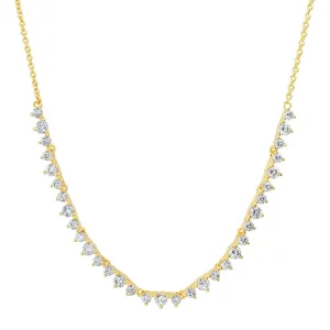 Half Riviere CZ Necklace