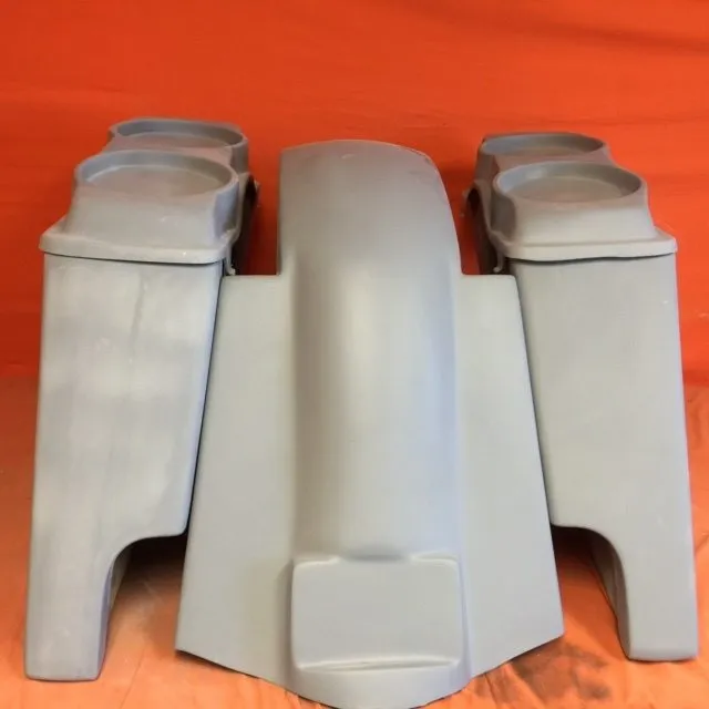 Harley Davidson 4" Extended Stretched Saddlebags   Dual 6.5 Speaker Lids & Replacement Fender 89 - 08