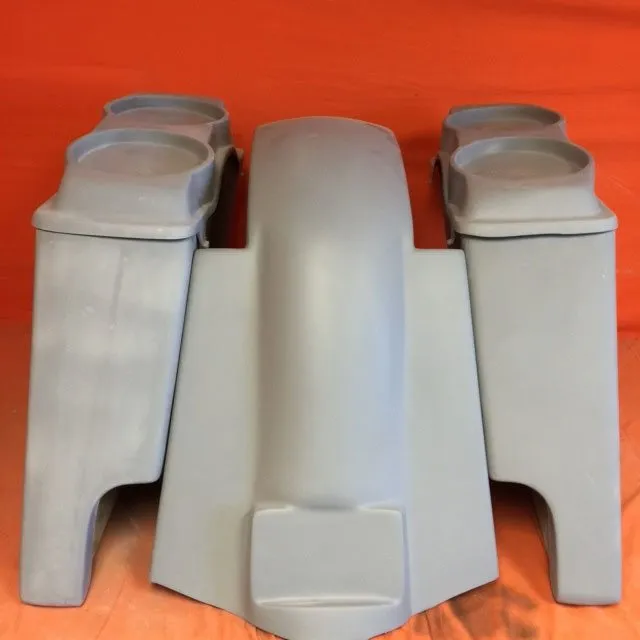 Harley Davidson 4" Extended Stretched Saddlebags   Dual 6.5 Speaker Lids & Replacement Fender 89 - 08