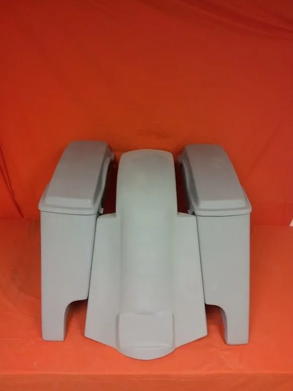 Harley Davidson 4" Extended Stretched Saddlebags   Lids & Replacement Fender 89 - 08