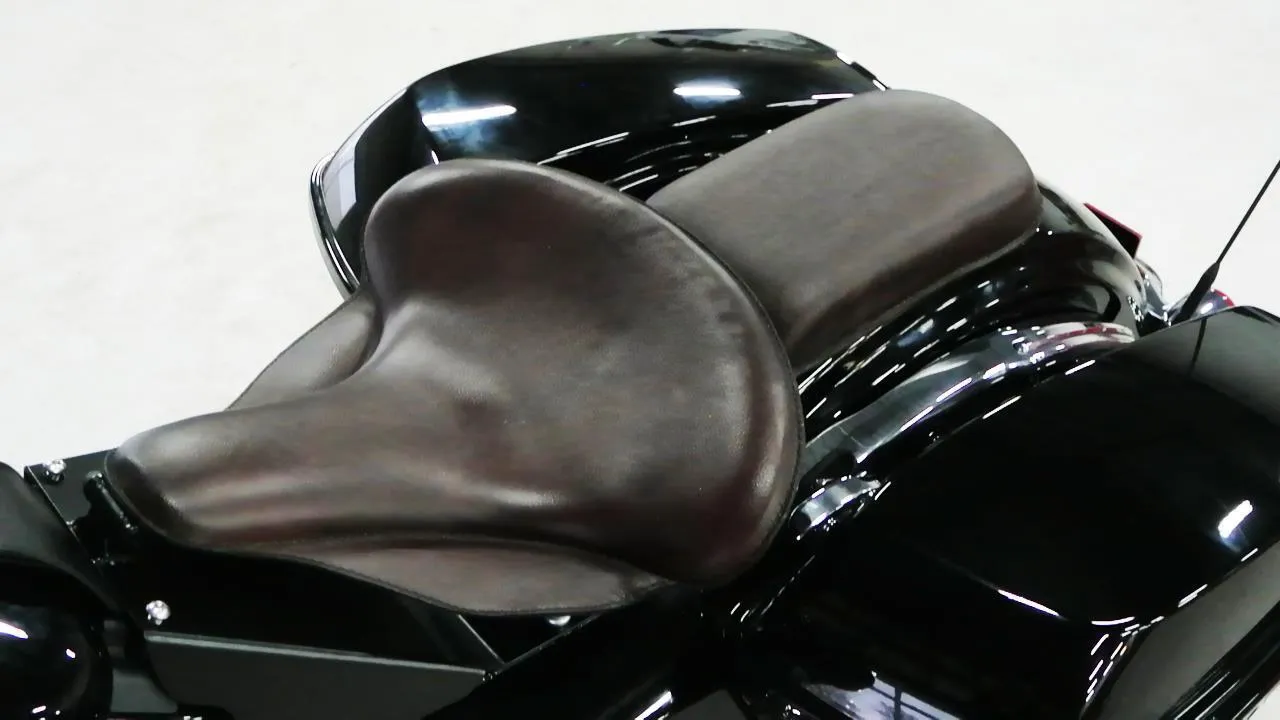 Harley Touring Spring Seat Conversion Mounting Kit 1998-2025 Brn Tooled Leather