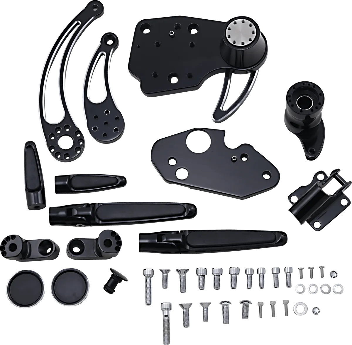 Hawg Halters Inc FCK-F14AS-FR-SE Adjustable Forward Control Kits - Black Anodized