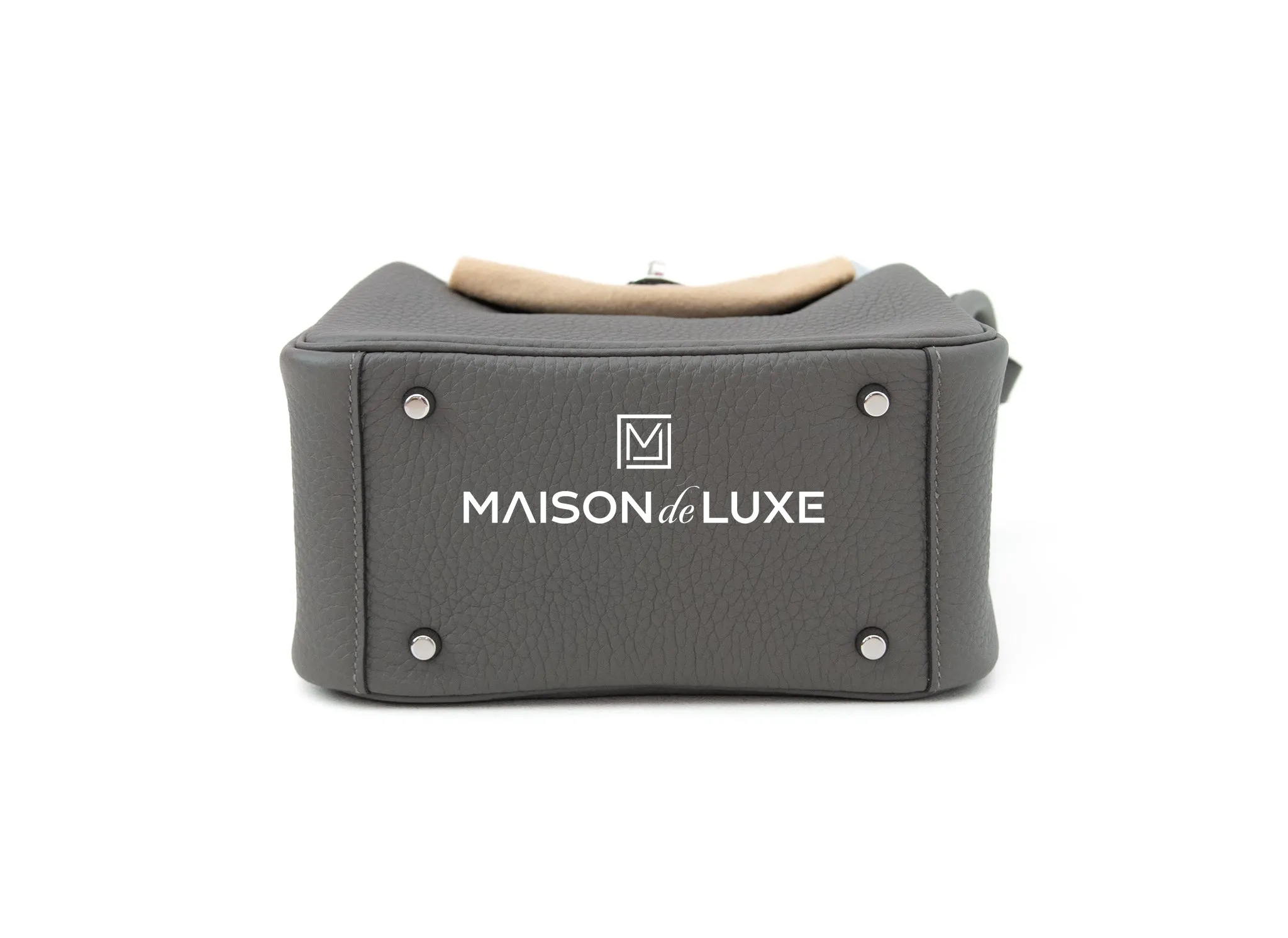 Hermes Mini Lindy 20 Gris Meyer Clemence Palladium Hardware