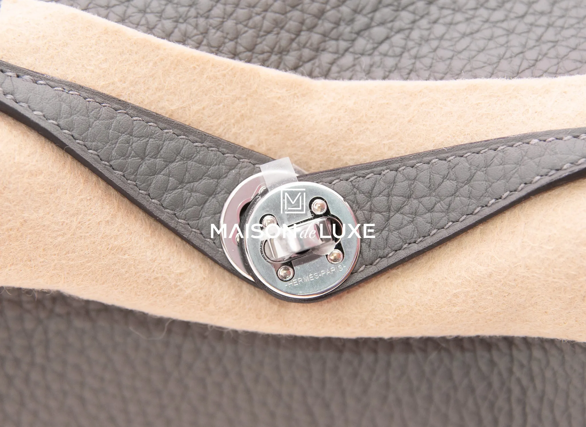 Hermes Mini Lindy 20 Gris Meyer Clemence Palladium Hardware