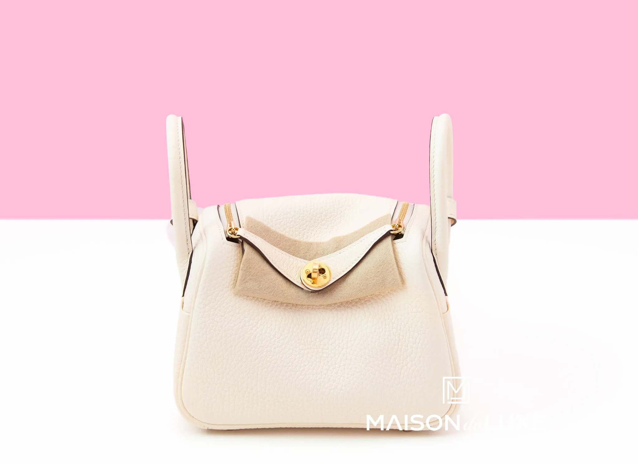 Hermes Mini Lindy 20 Nata Clemence Gold Hardware