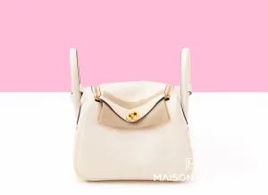 Hermes Mini Lindy 20 Nata Clemence Gold Hardware