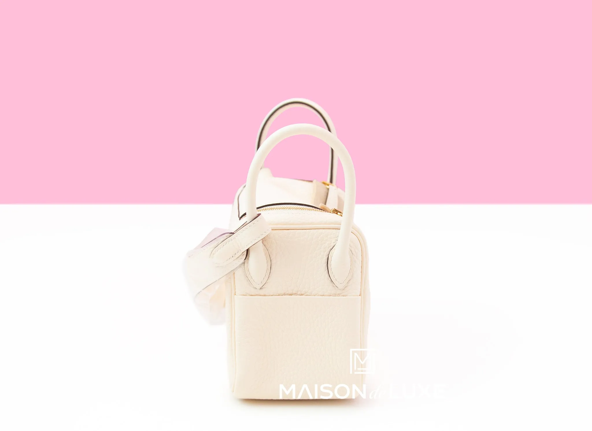 Hermes Mini Lindy 20 Nata Clemence Gold Hardware