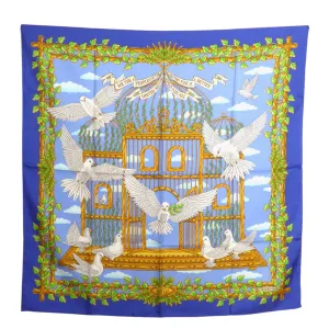 HERMES- "We The People of The United Nations" Print Silk Twill Scarf