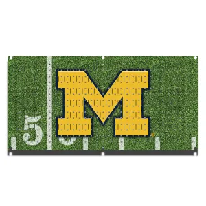 HHWC11092 - Michigan Wolverines Football (1 Panel) | 16" x 32"(wide) | Printed Pegboards Horizontal | Collegiate