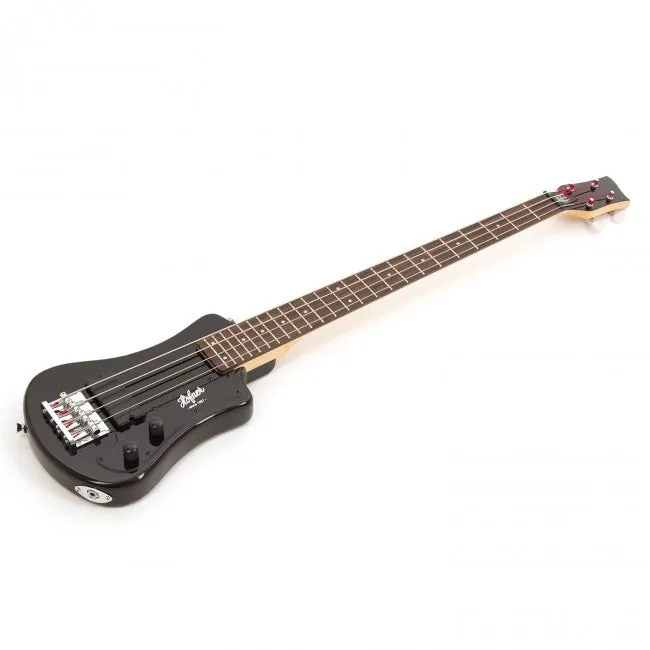 Hofner HOF-HCT-SHB- BK-O Shorty Electric Travel Bass Guitar - Black - with Gig Bag