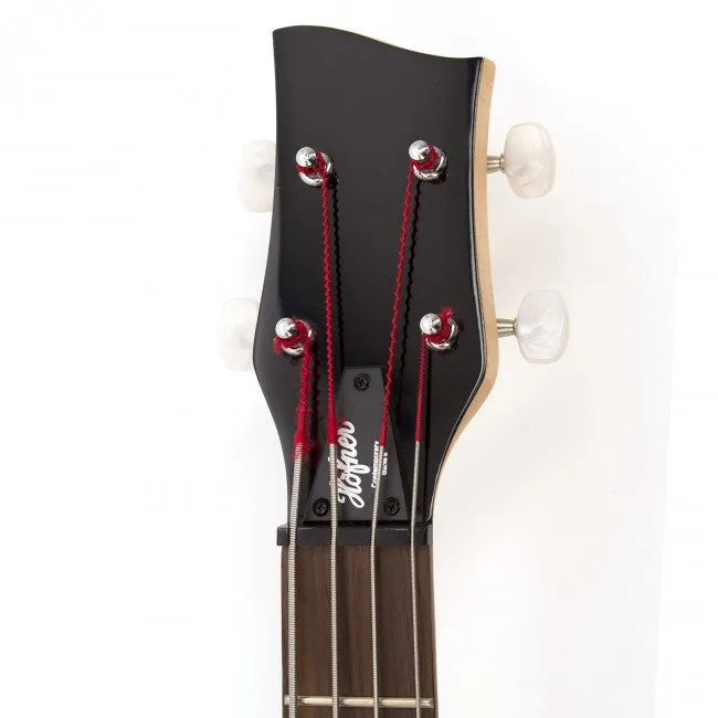 Hofner HOF-HCT-SHB- BK-O Shorty Electric Travel Bass Guitar - Black - with Gig Bag