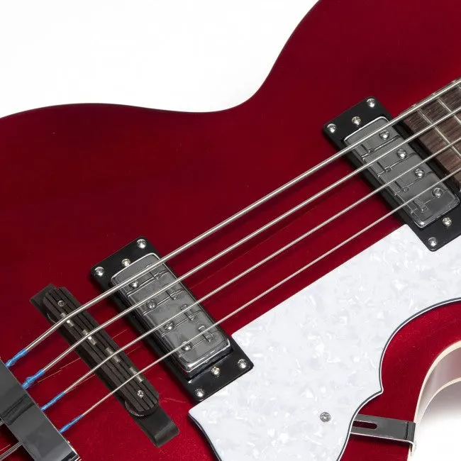 Hofner HOF-HI-CB-PE-RD Club Bass - Ignition Metallic Red - PRO
