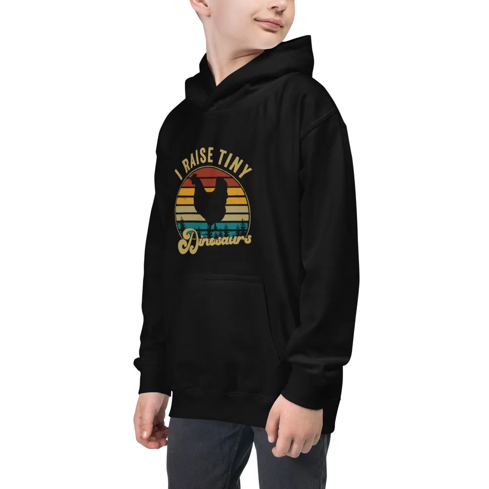 I Raise Tiny Dinosaurs Kids Hoodie