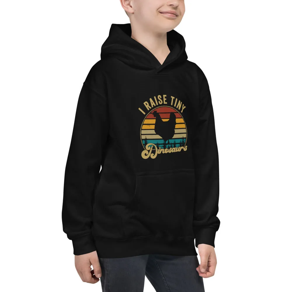 I Raise Tiny Dinosaurs Kids Hoodie