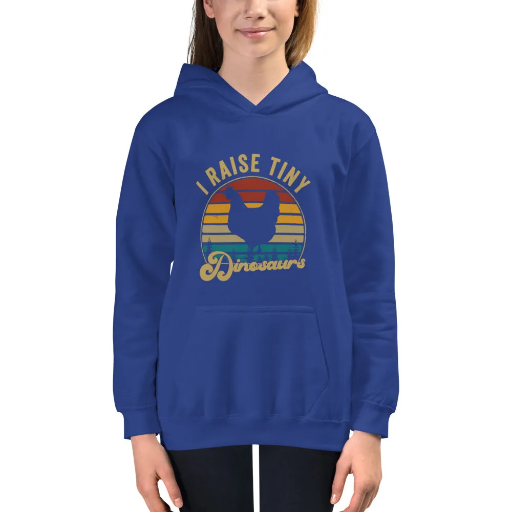 I Raise Tiny Dinosaurs Kids Hoodie