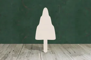 Ice Lolly 2 rocket wooden craft blank - plywood