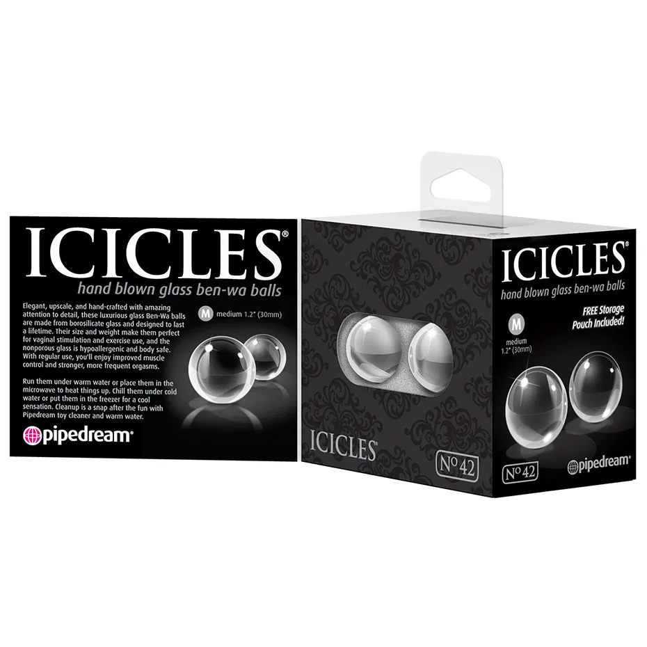 Icicles Hand Blown Glass Ben Wa Balls