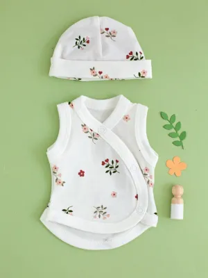 Incubator Vest & Round Hat Set, Beautiful Bloom