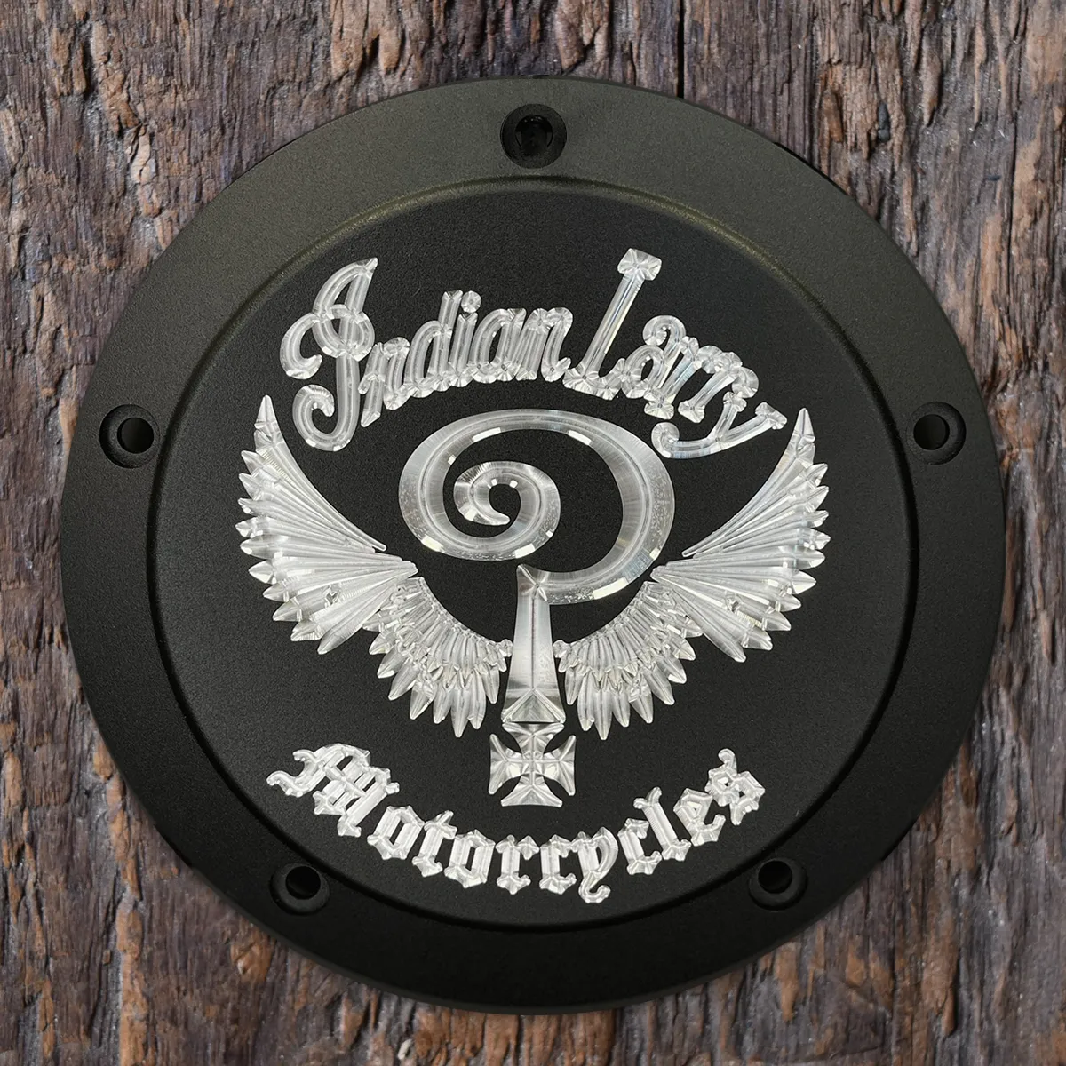 Indian Larry M8 Touring Derby Cover - Matte Black