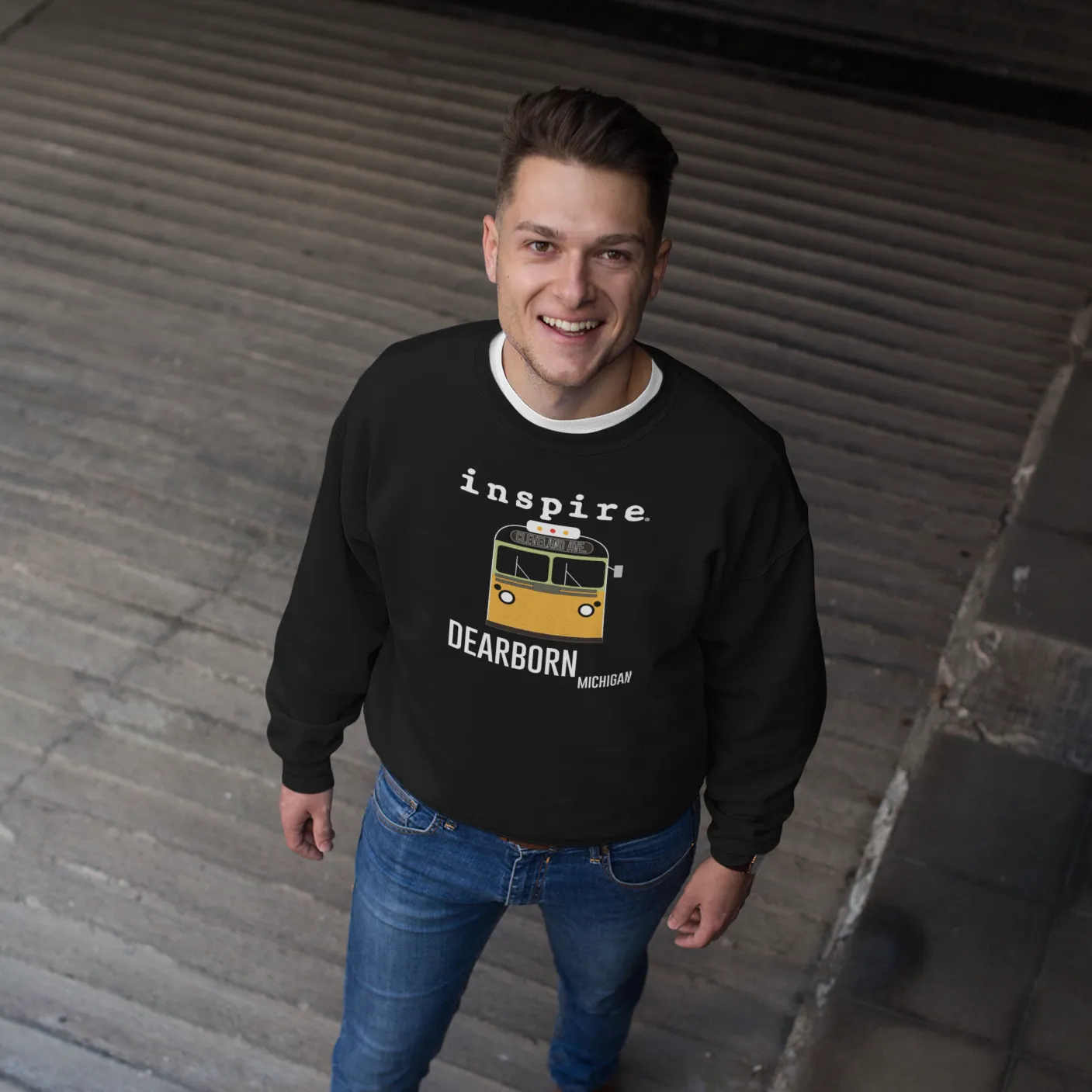 inspire Dearborn Bus Unisex Crewneck