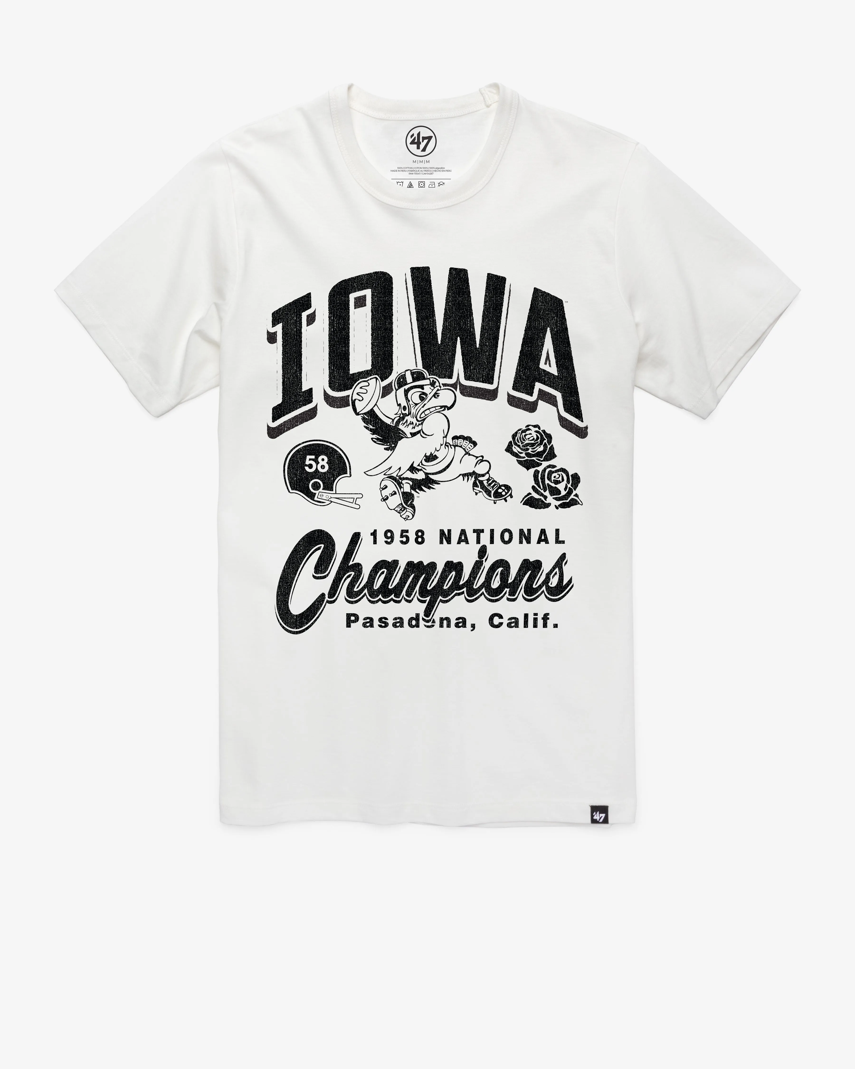 IOWA HAWKEYES MONOCHROME '47 FRANKLIN TEE