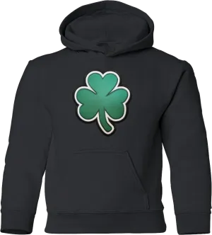 Irish Youth Hoodie Big Clover Black