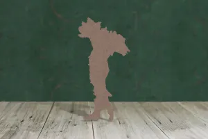 Italy outline - wooden craft cut-out - 2mm MDF
