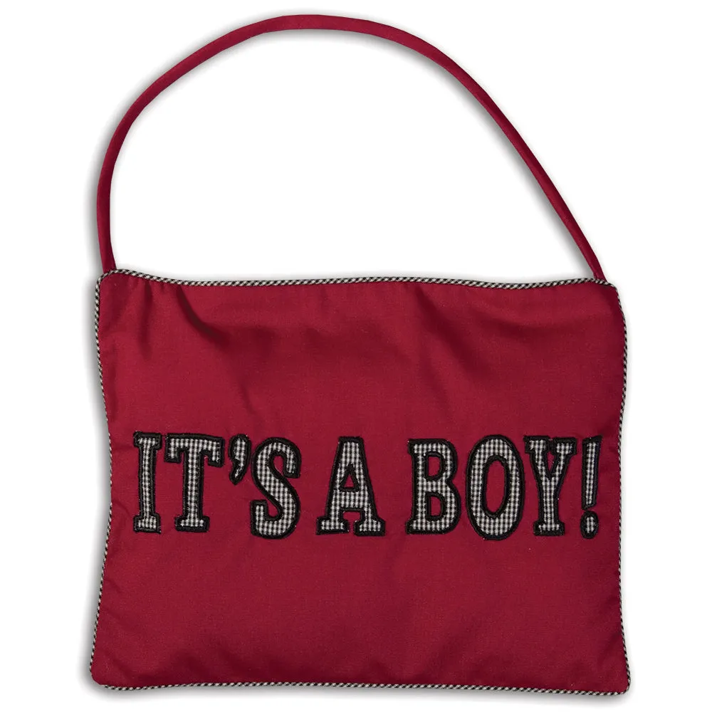 It's A Boy/Girl! Maroon Mini Pillow