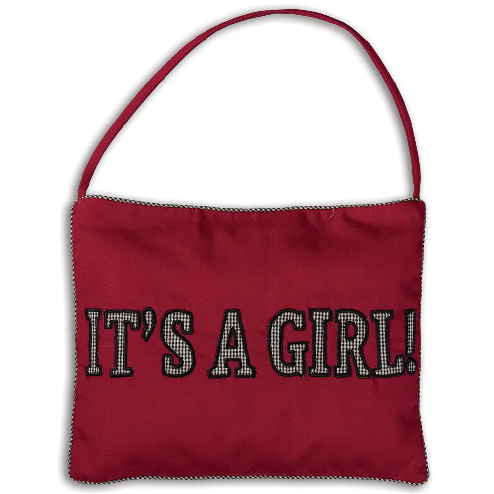 It's A Boy/Girl! Maroon Mini Pillow