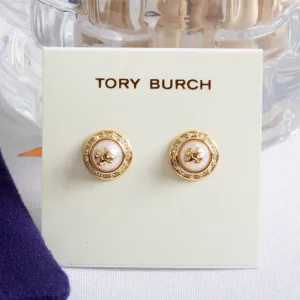 Ivory Crystal Gold Stud Natalie Earrings