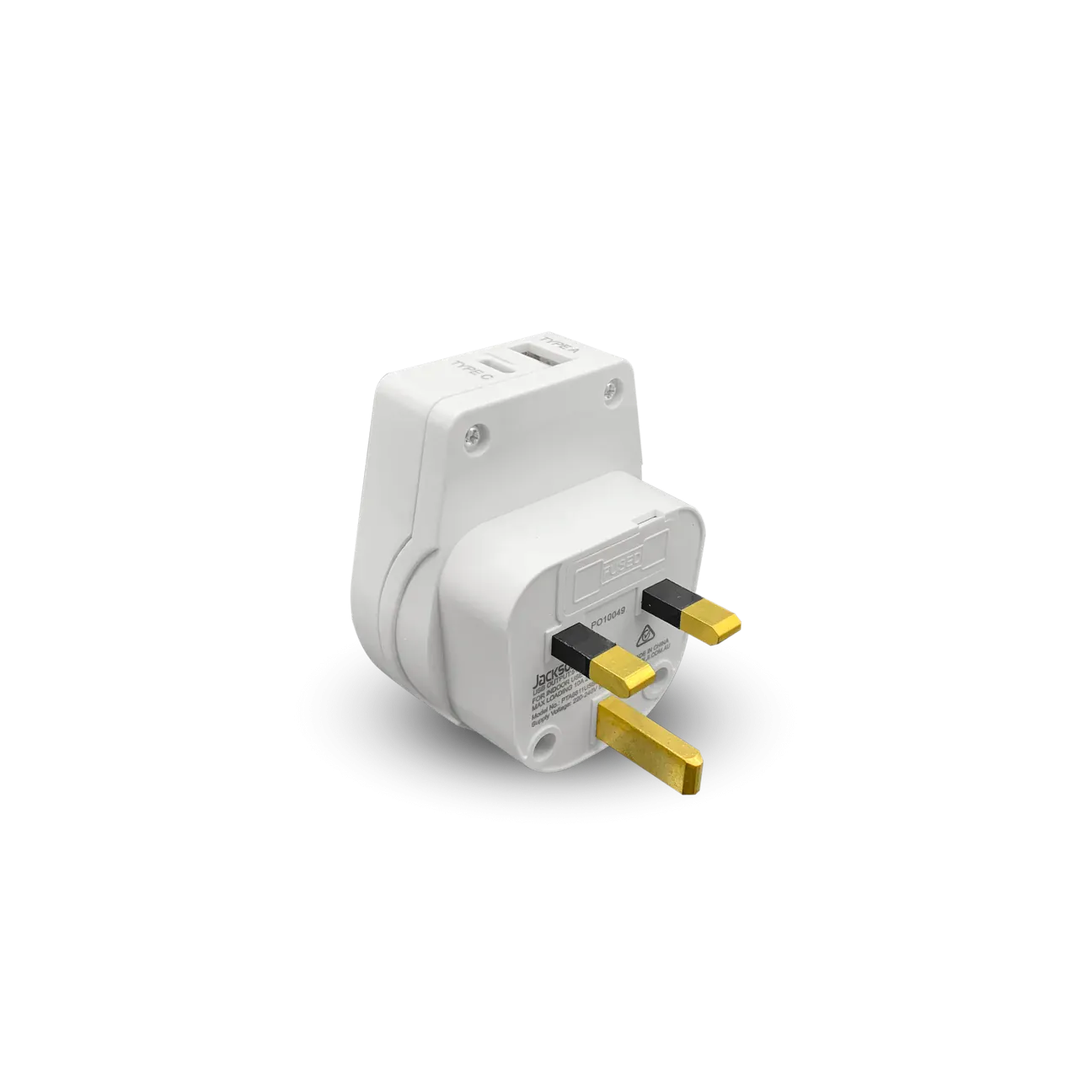 JACKSON Slim Outbound Travel Adaptor 1x USB-A And 1x USB-C Model: PTA8811USBMC