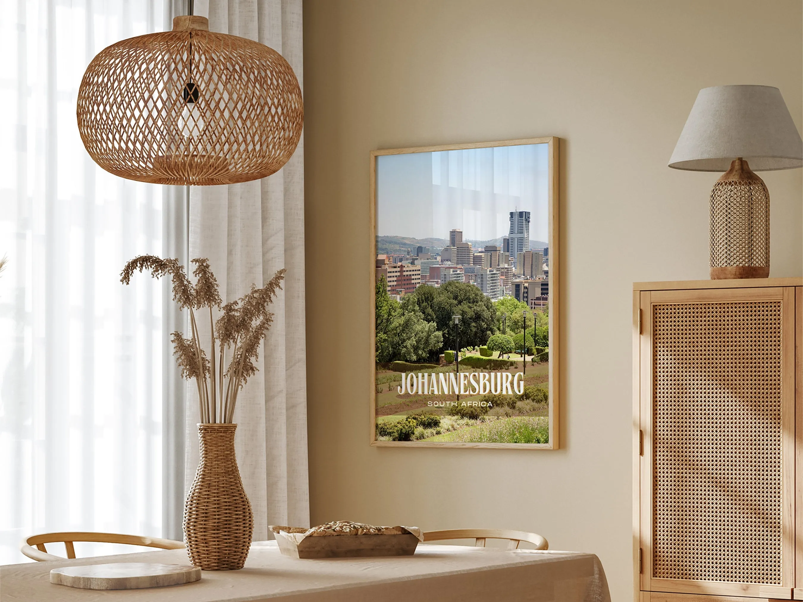 Johannesburg Retro Wall Art, South Africa