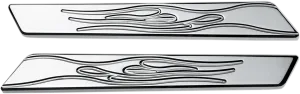 Joker Machine 04-502-3 Saddlebag Hinge Insert - Flames - Chrome