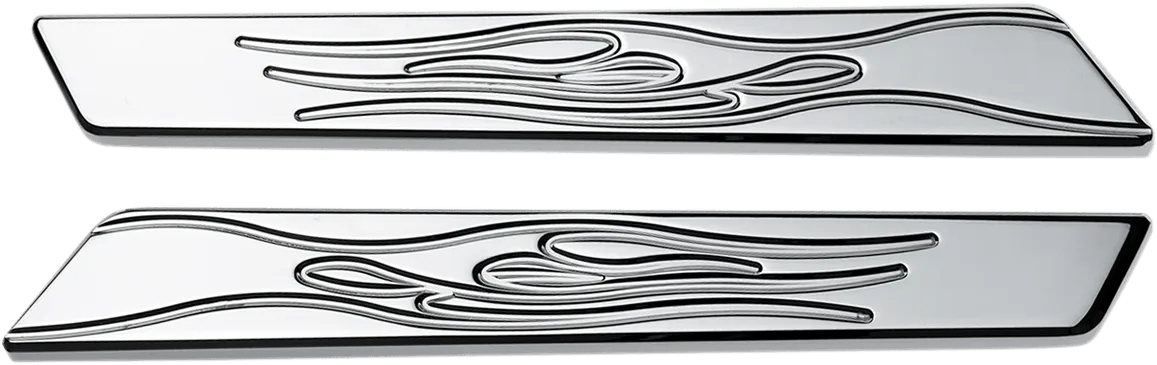 Joker Machine 04-502-3 Saddlebag Hinge Insert - Flames - Chrome