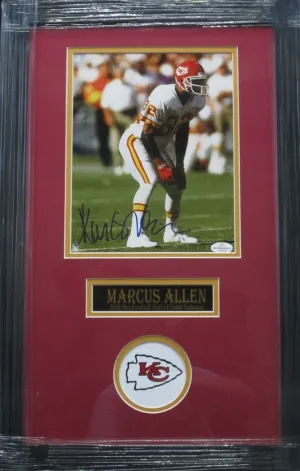 Kansas City Chiefs Marcus Allen Hand Signed Autographed 8x10 Photo Custom Framed & Matted with COA