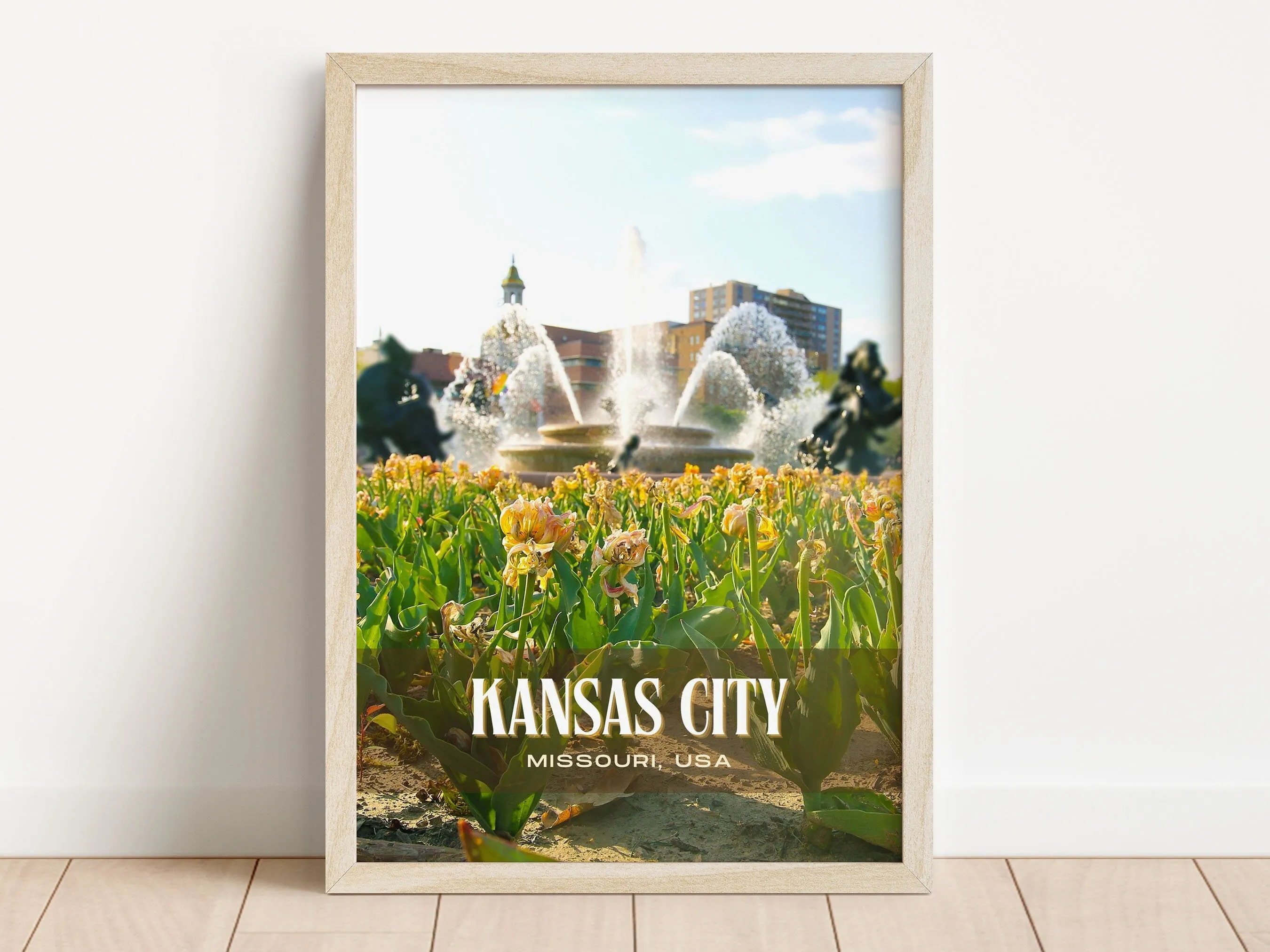 Kansas City Retro Wall Art, Missouri, USA