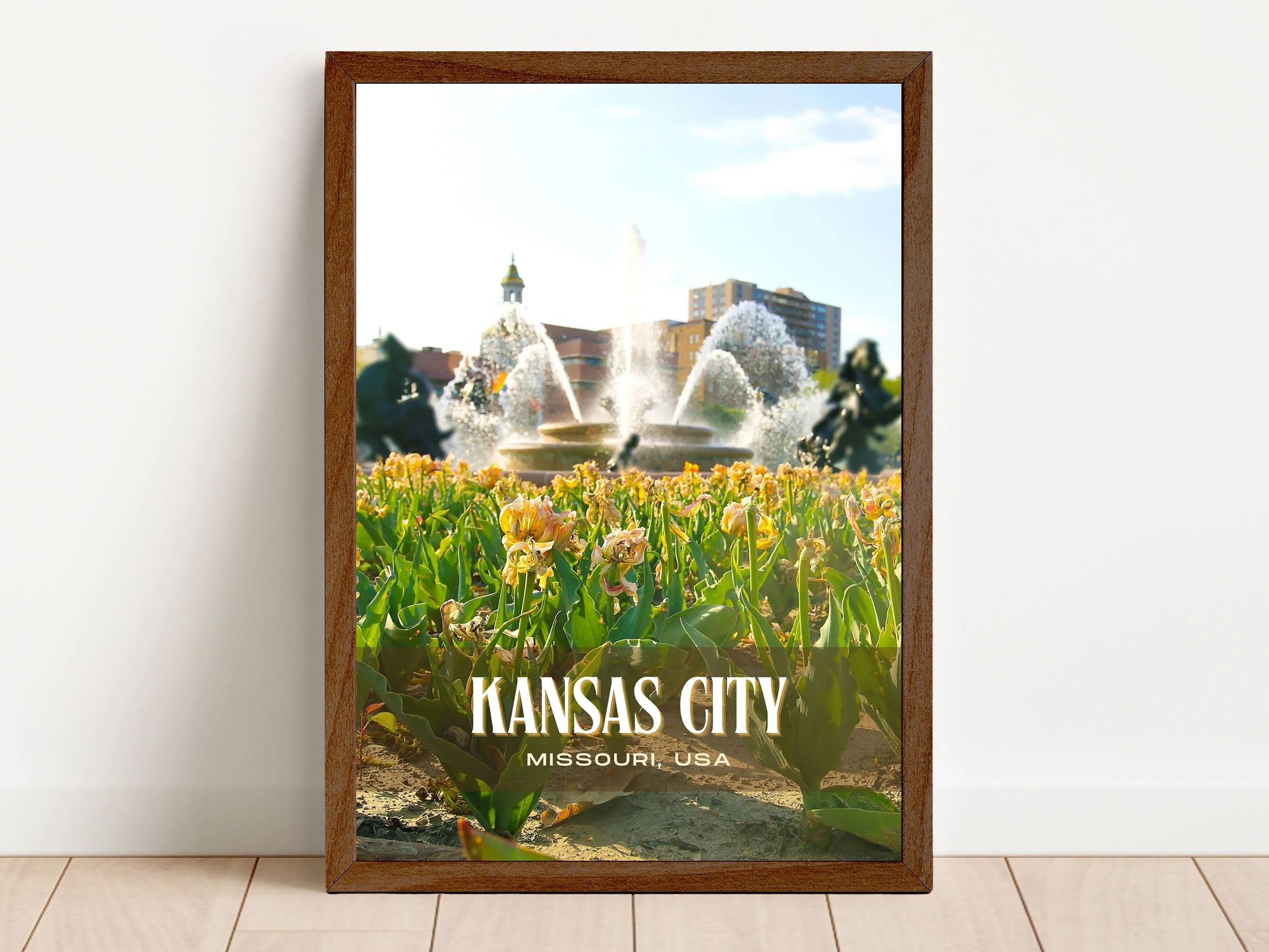 Kansas City Retro Wall Art, Missouri, USA