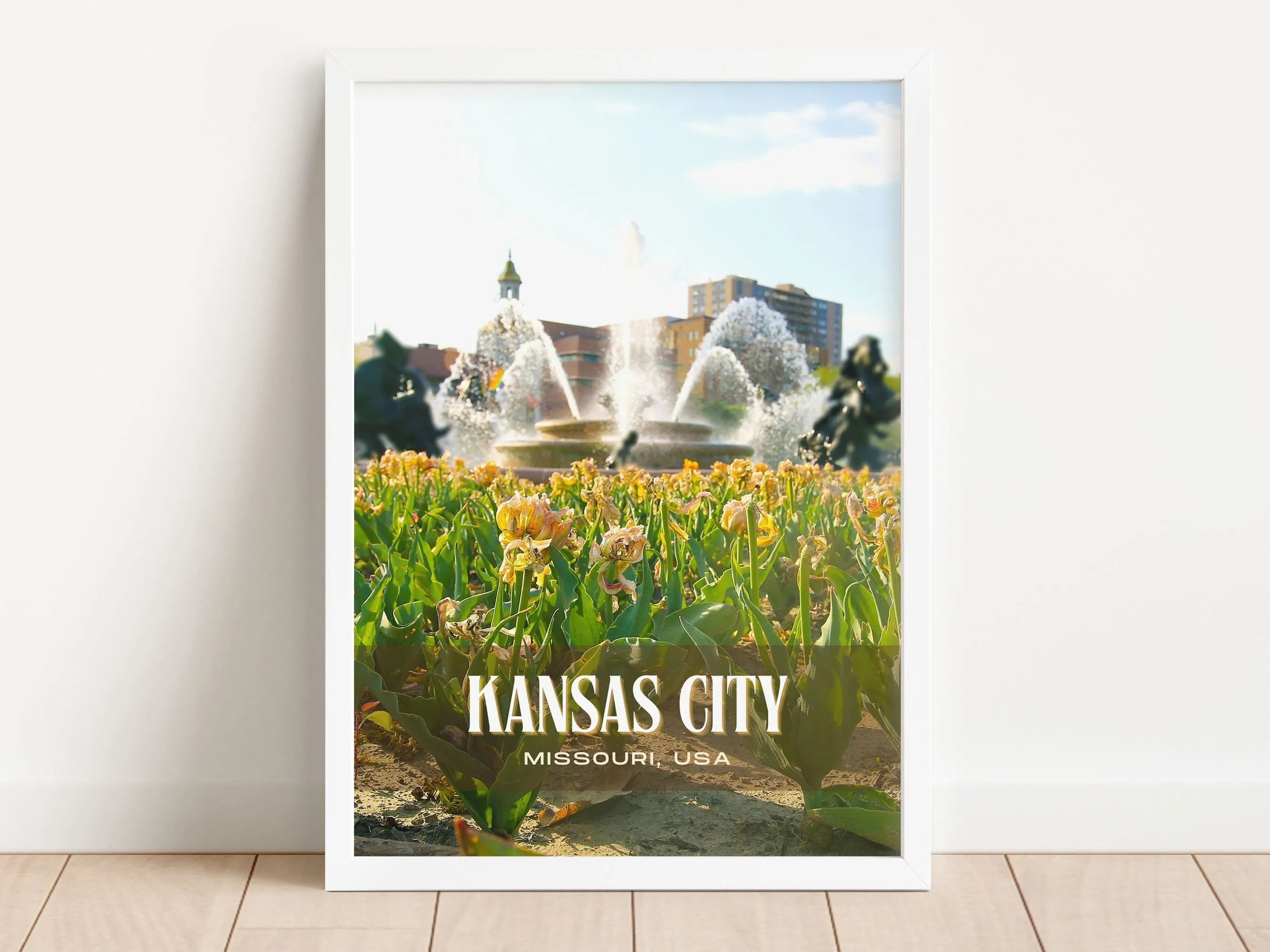 Kansas City Retro Wall Art, Missouri, USA