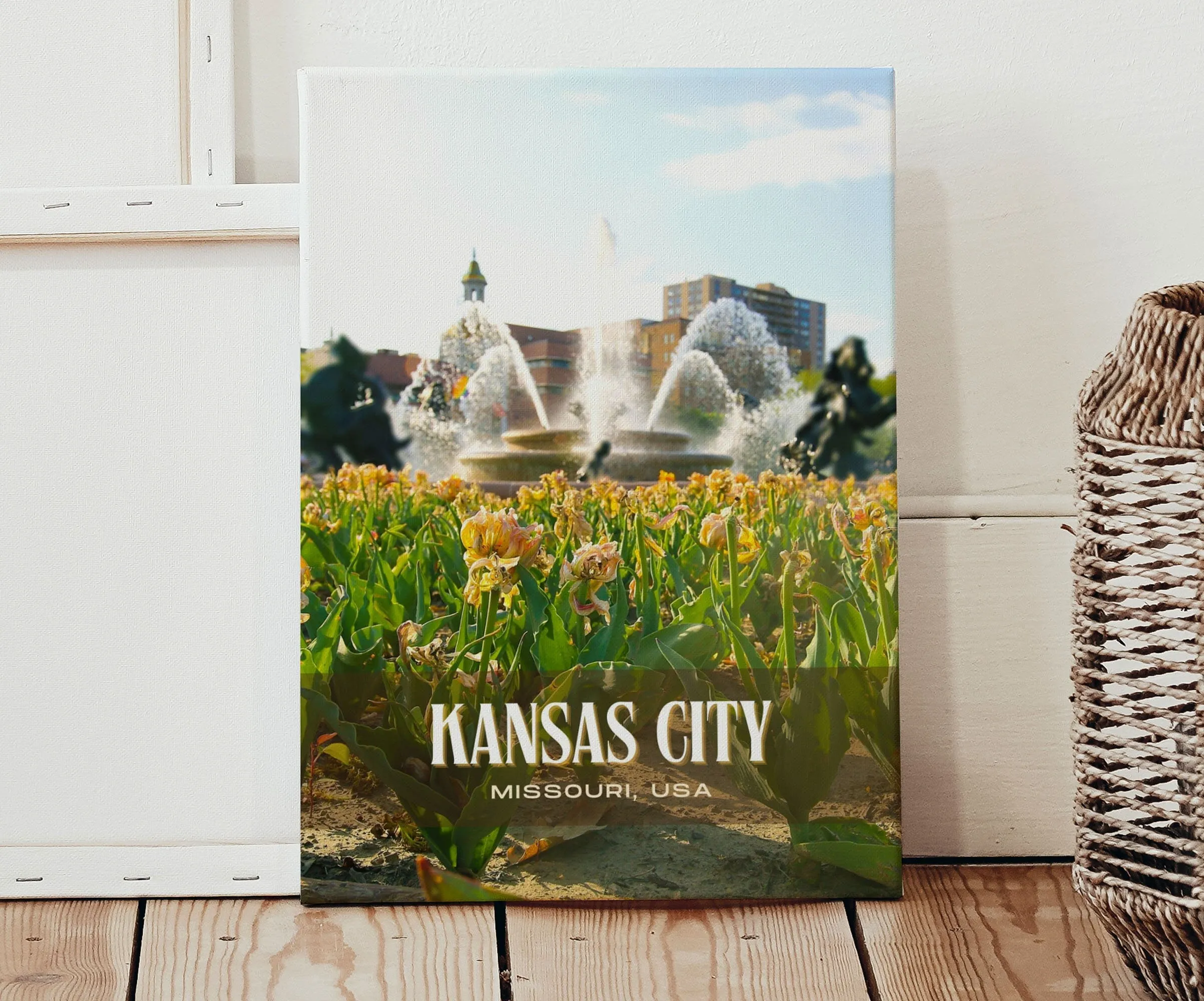 Kansas City Retro Wall Art, Missouri, USA