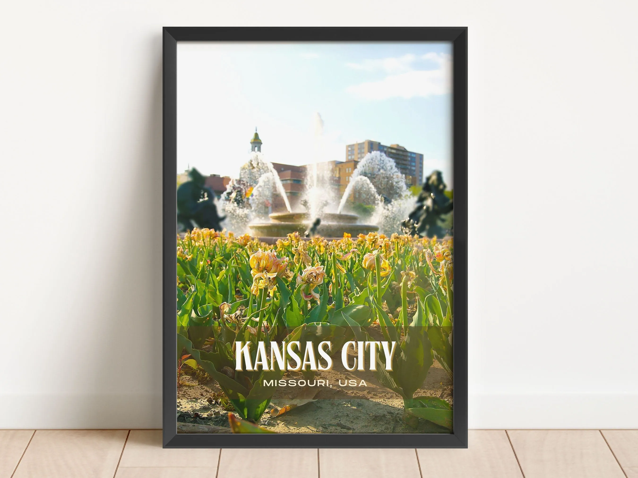 Kansas City Retro Wall Art, Missouri, USA