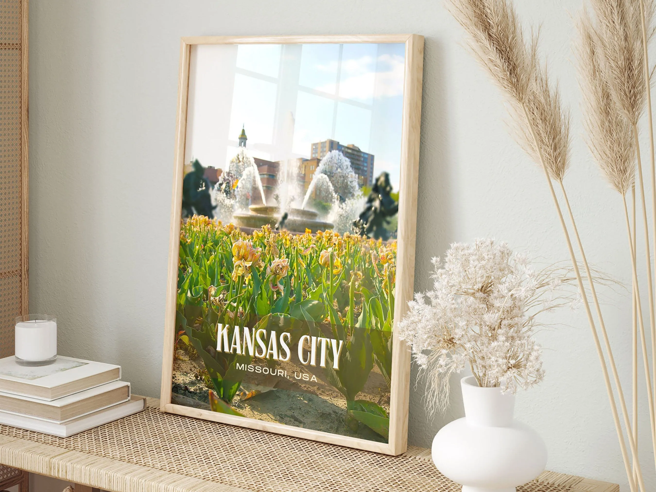 Kansas City Retro Wall Art, Missouri, USA