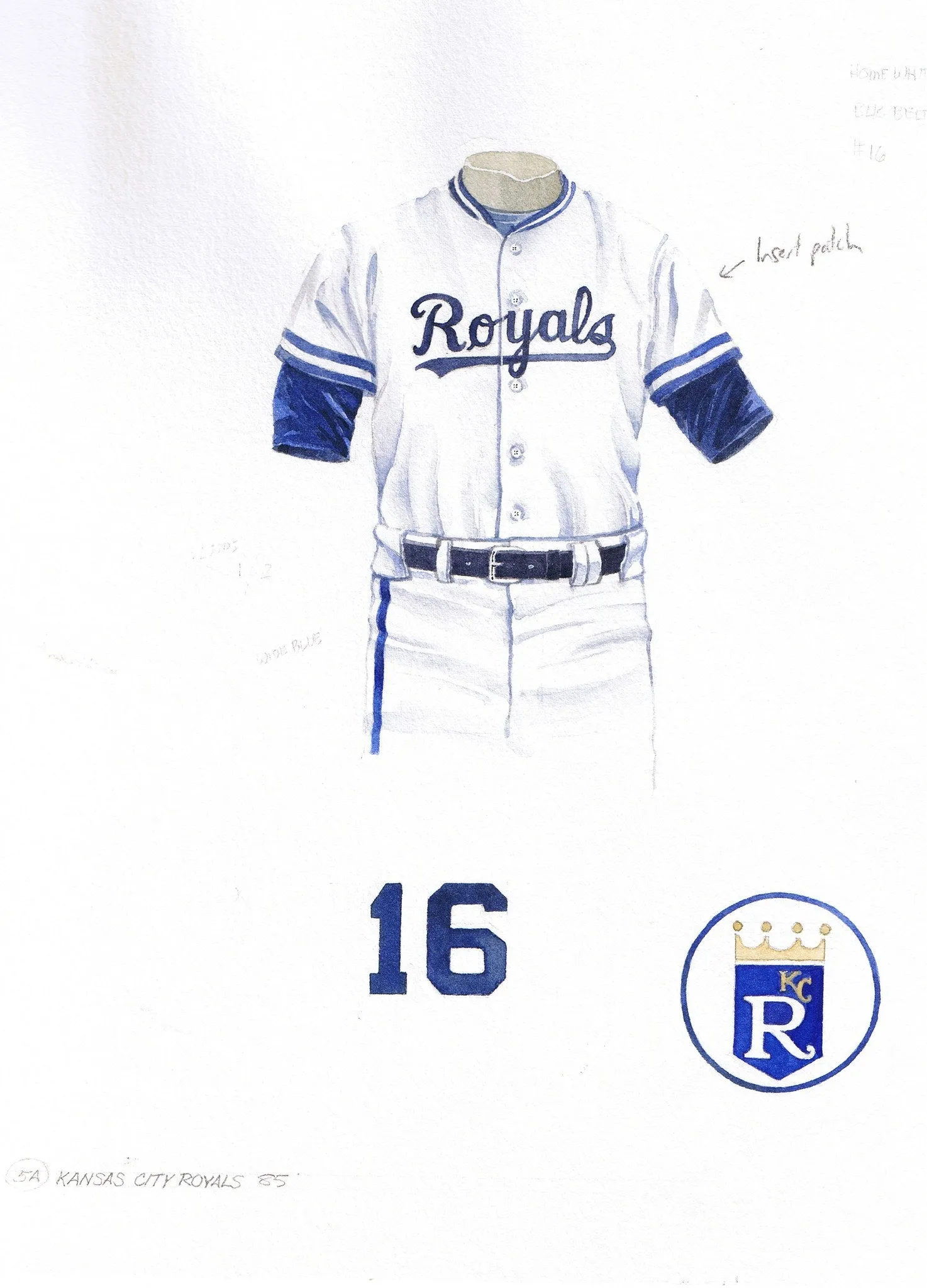Kansas City Royals 1985 White