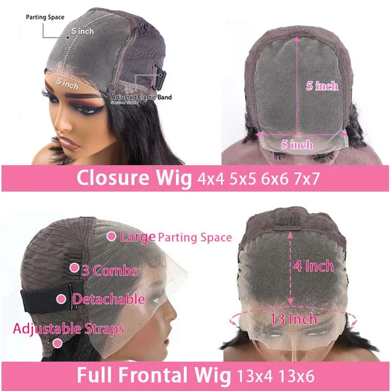 KARDI - Curly 5x5 6x6 Closure Wig 13x4 13x6 Frontal Wig 100% Virgin Hair Glueless Wig