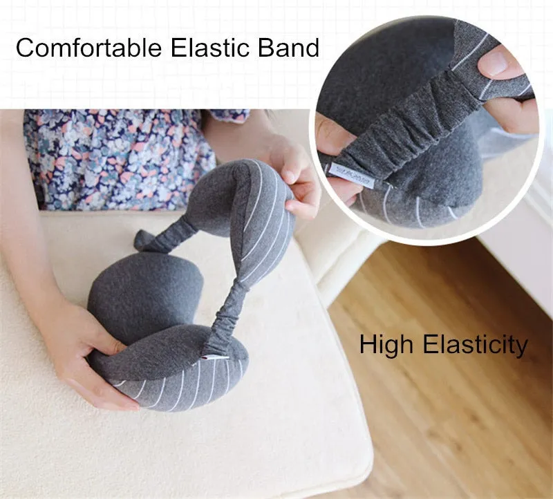 Kenwood Snug Business Travel Neck Pillow & Eye Mask With Storage Bag With Portable Handle 70 g Size 13*14*24 cm Comfortable